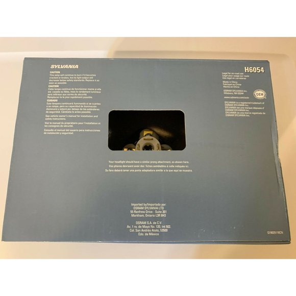 New Headlight Basic Bulb-Vista Sylvania H6054 New‎ In Box - Picture 5 of 9